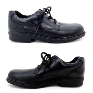 Clarks Shoes Black Leather Lace-up Dress Shoes Boy’s Size 1 School Uniform New